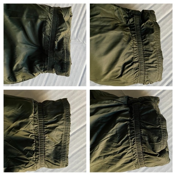 BARBOUR Green Mullein Faux Fur Collar Quilted Jacket Coat Size US 14 Sage Green - Picture 11 of 16